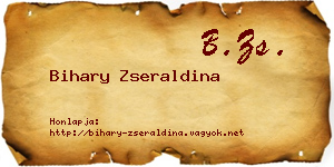 Bihary Zseraldina névjegykártya